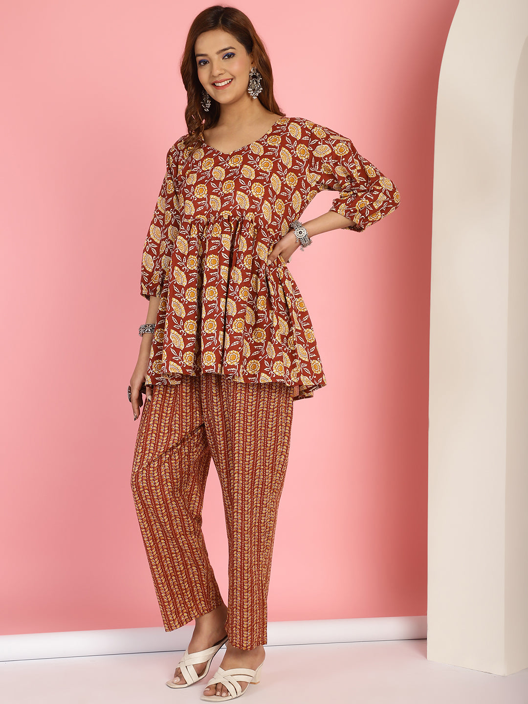 Red Floral Co-Ord Set