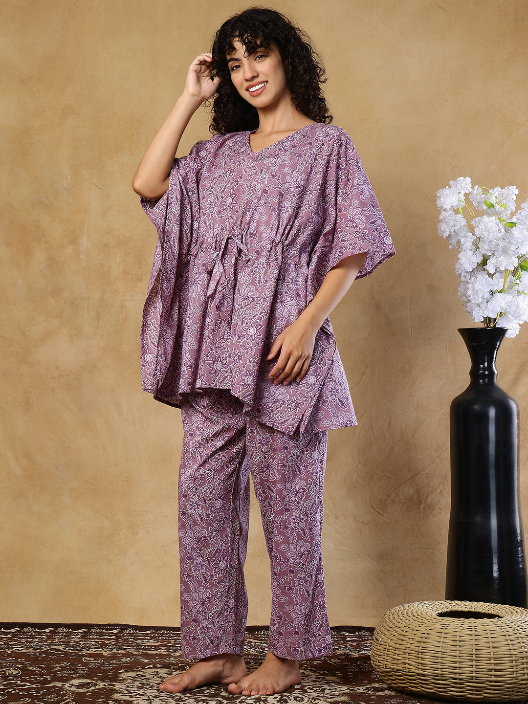 Saira Jaal Cotton Kaftan Set