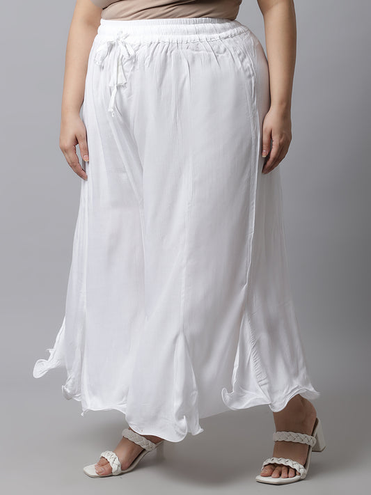 White Crush Flared Plus Palazzo