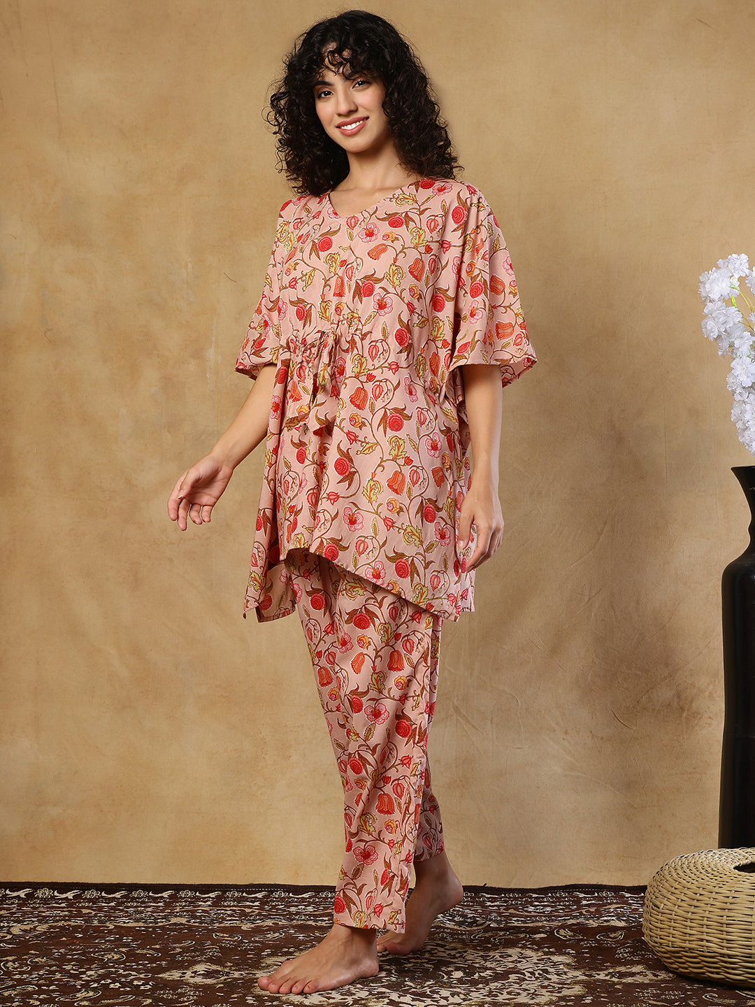 Sajni Jaal Cotton Kaftan Set