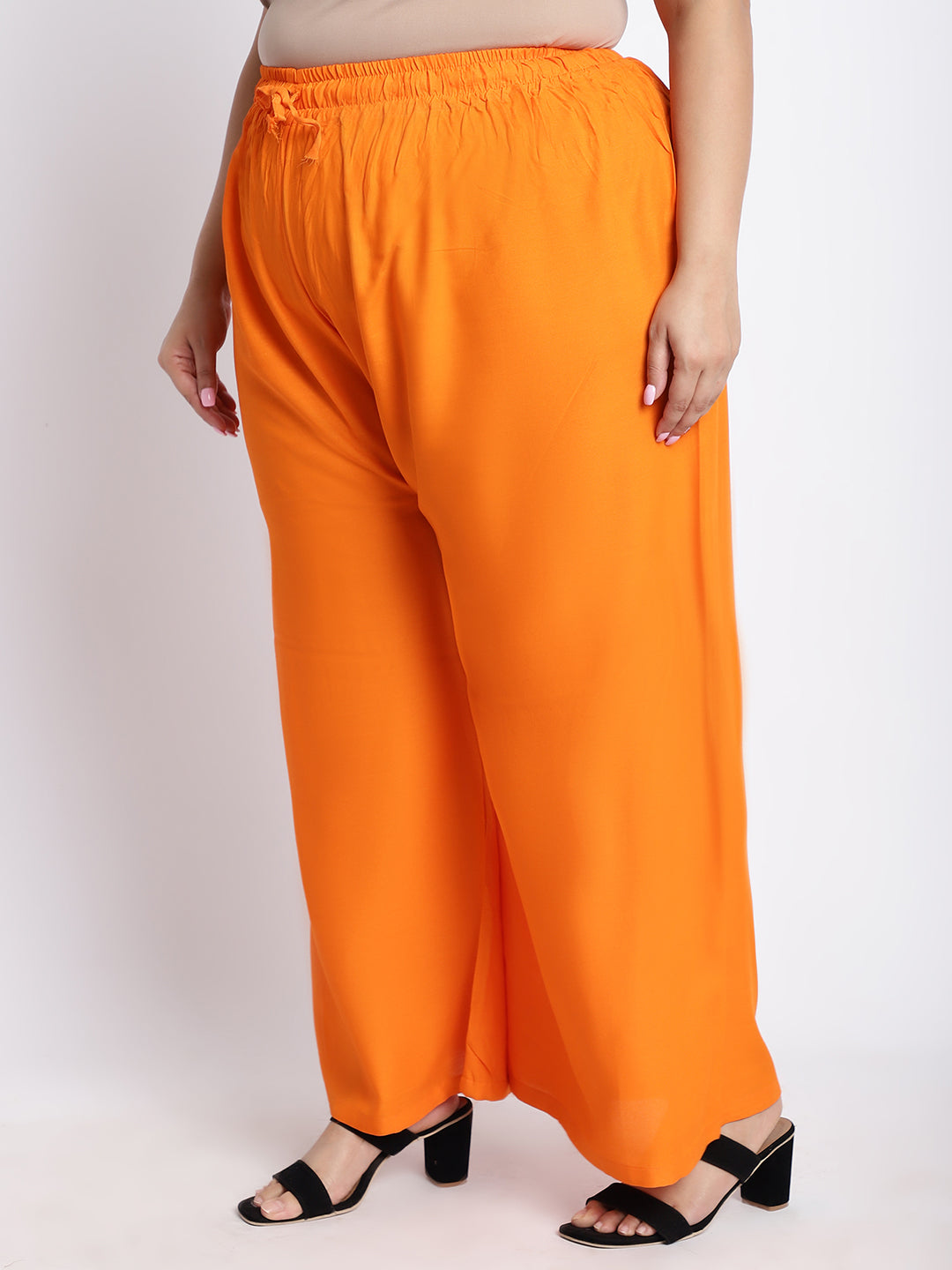 Orange Rayon Plus Palazzo