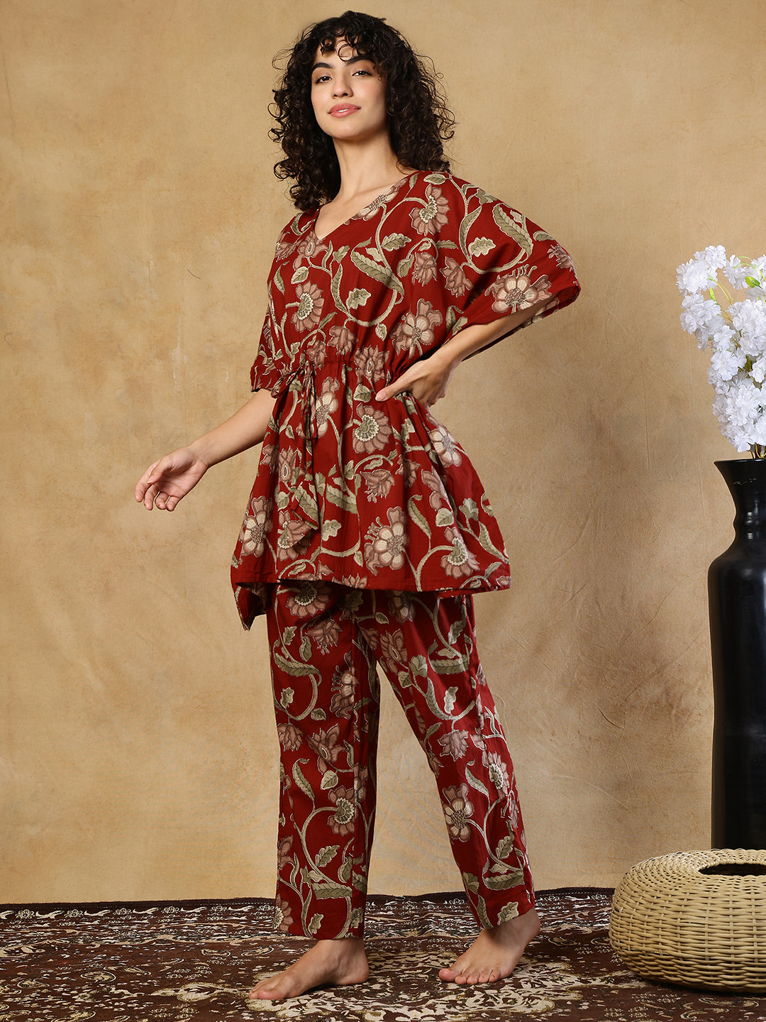 Nakhre Jaal Cotton Kaftan Set
