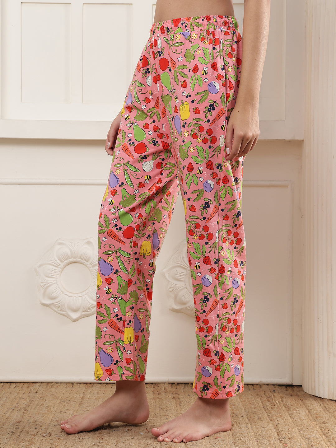 Vegetable Market   Printed Cotton Lounge Pant