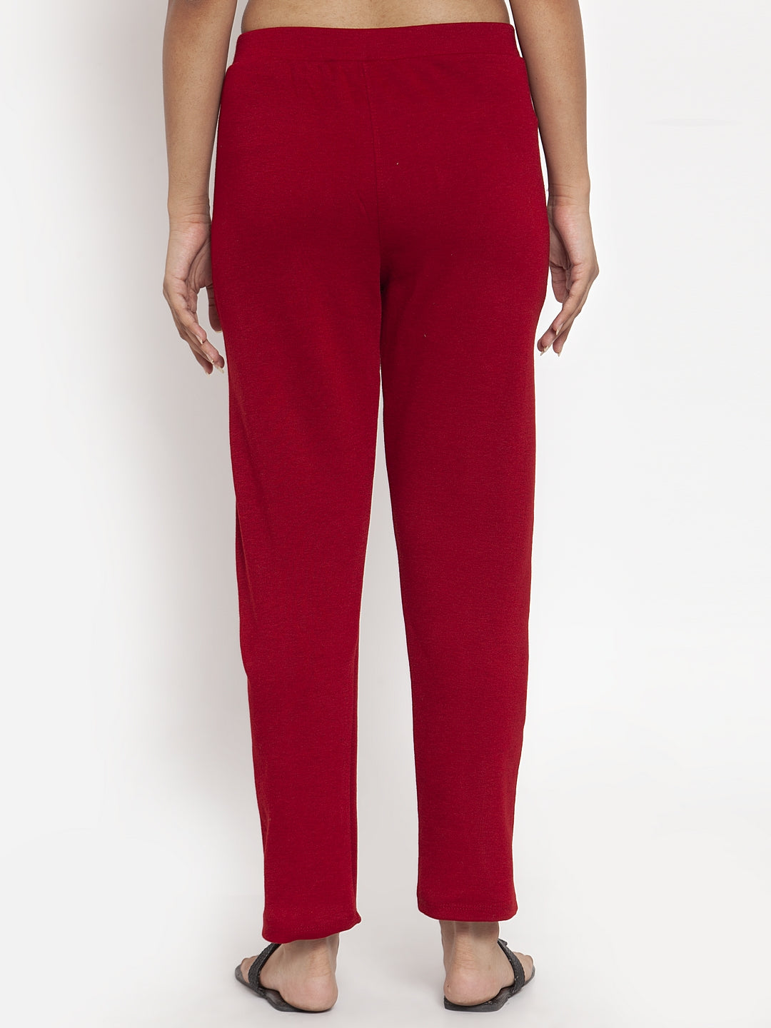 Maroon Woolen Pocket Pant