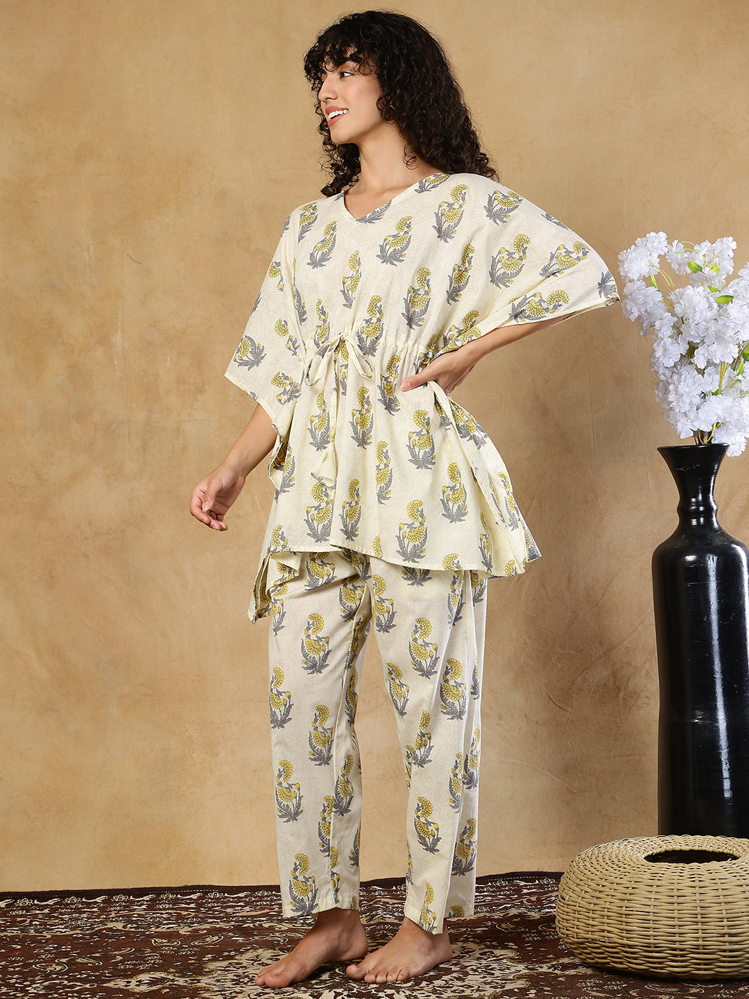 Sara Boota Cotton Kaftan Set