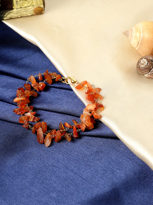 Carnelian Double Layer Chain Bracelet