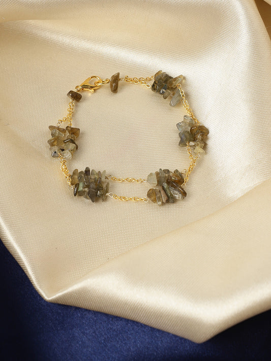 Labrodite Golden Charms Chain Bracelet