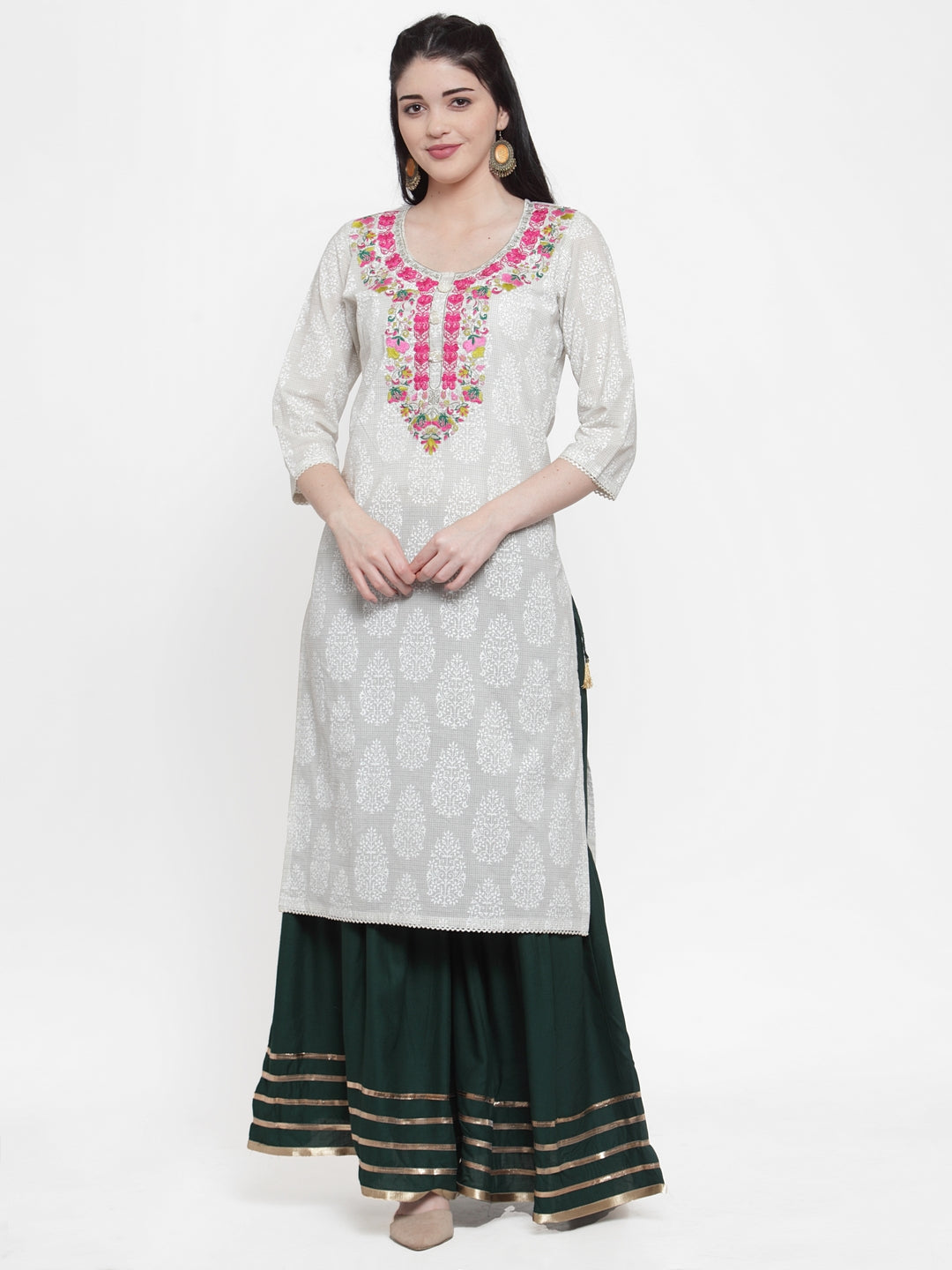 Dark Green Rayon Sharara