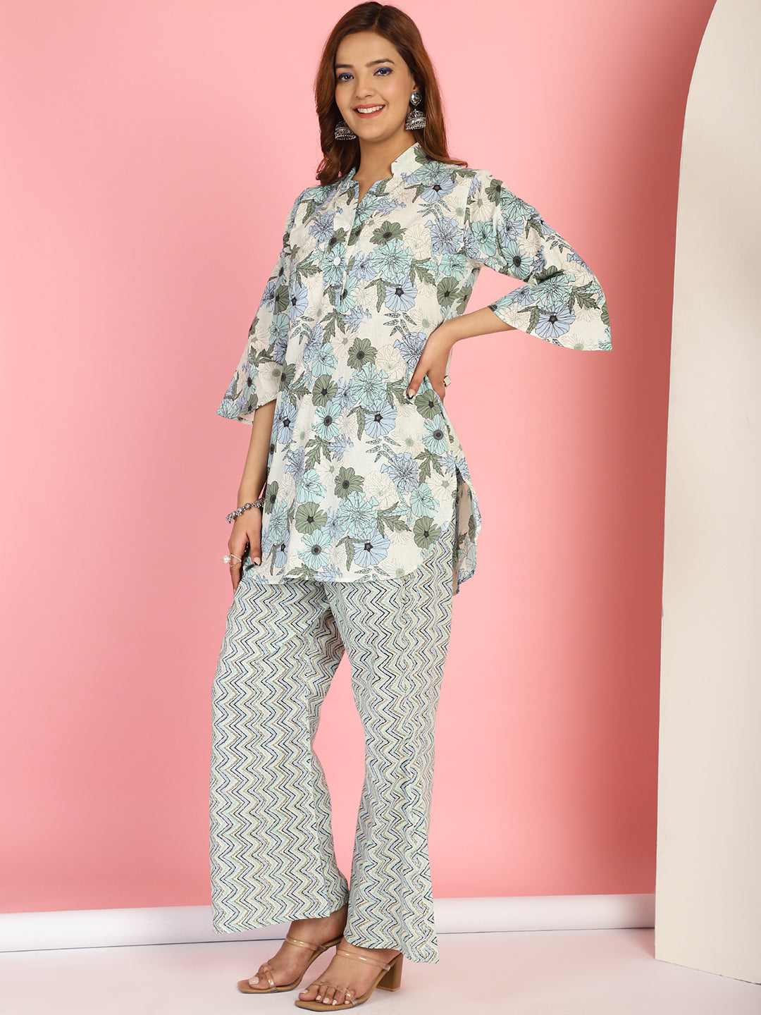 White Floral Co-Ord Set