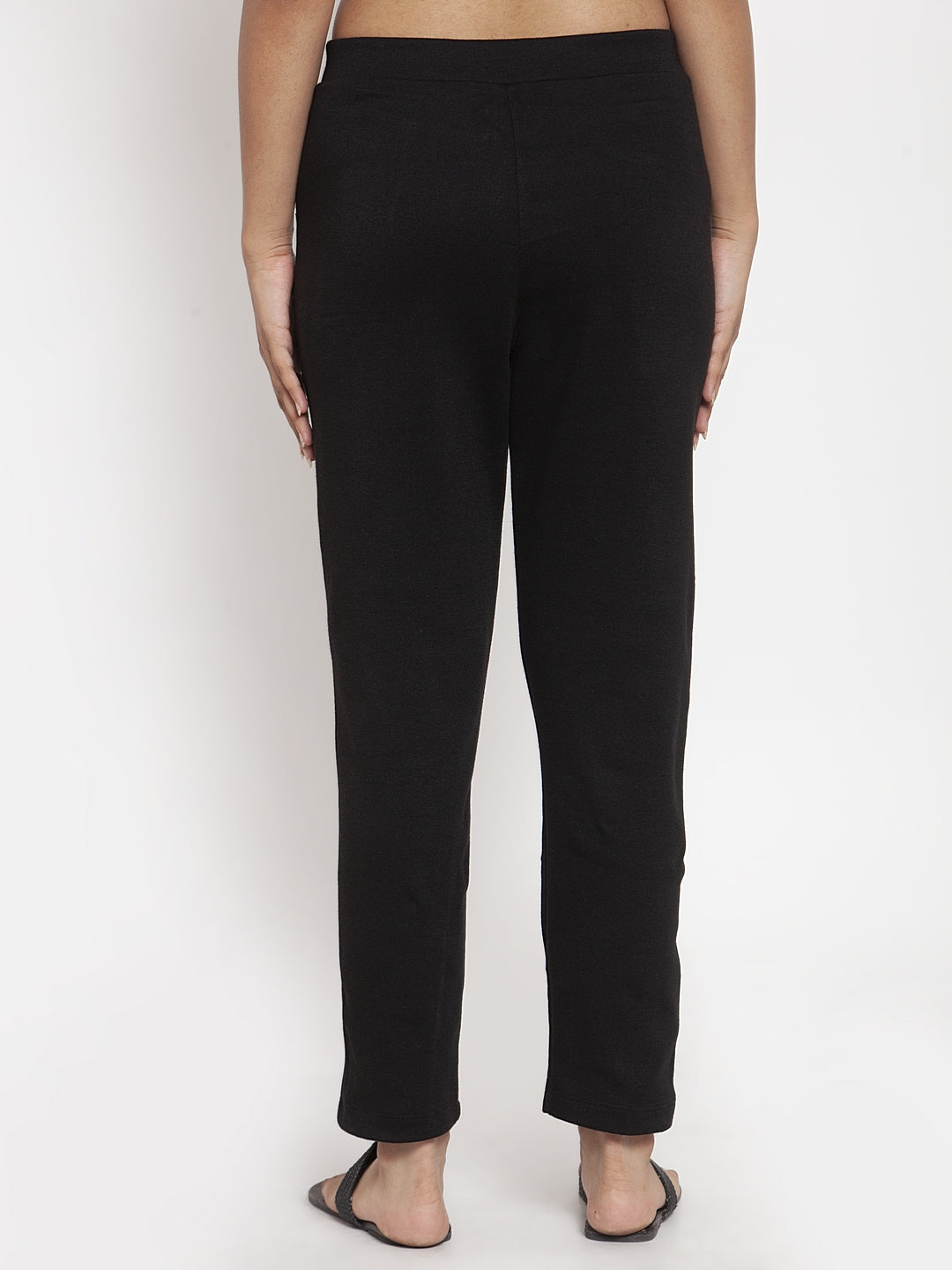Black Woolen Pocket Pant