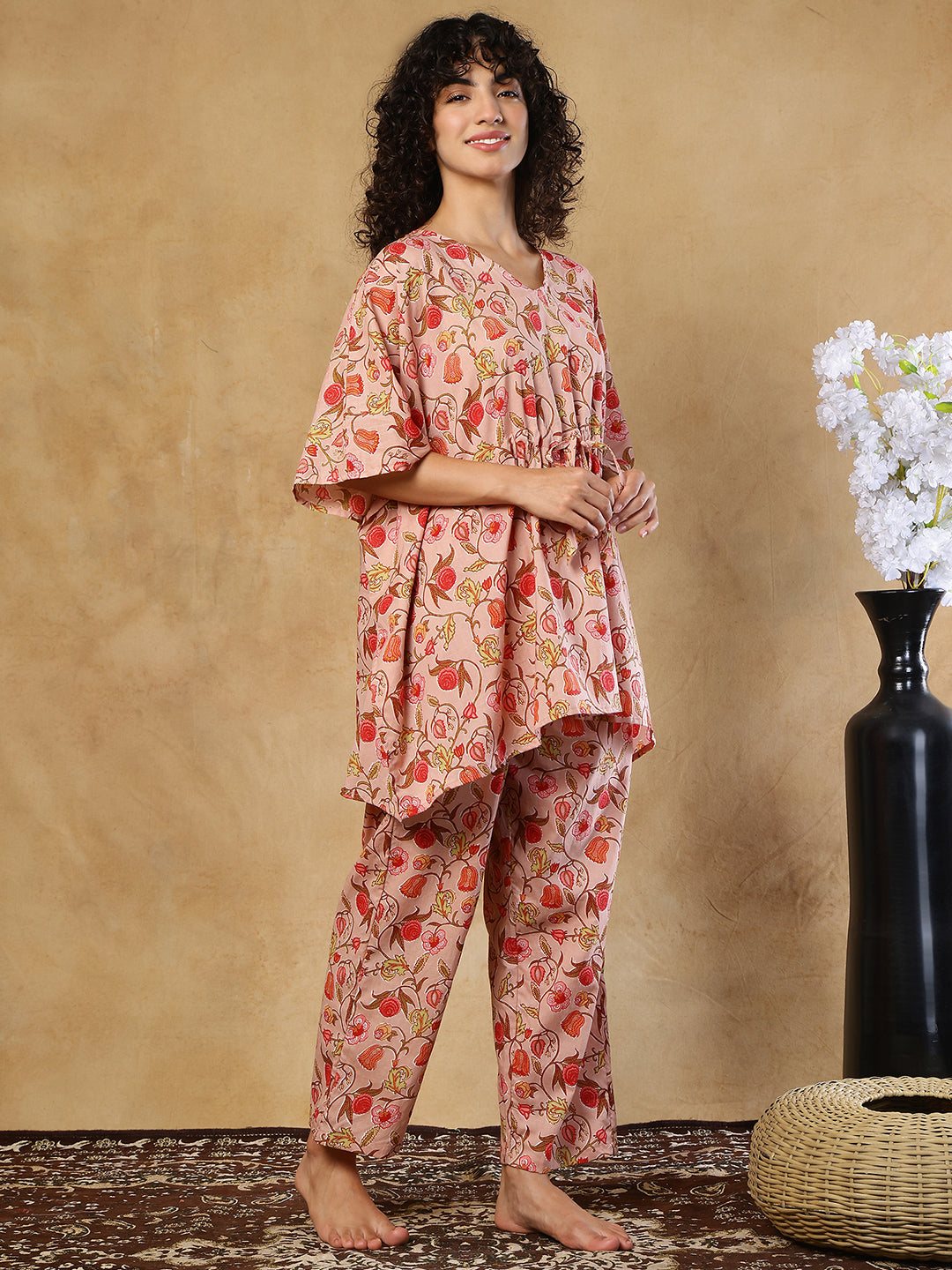 Sajni Jaal Cotton Kaftan Set