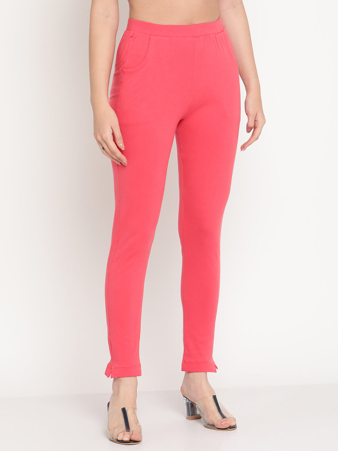 Coral Pink Pocket Pant