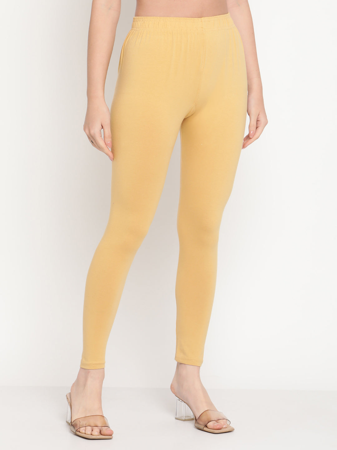 Light Beige Ankle Length Legging