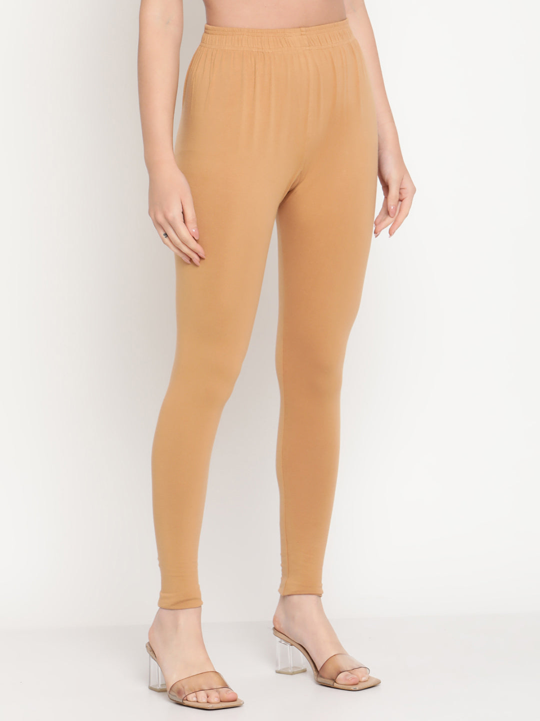 Dark Beige Ankle Length Legging