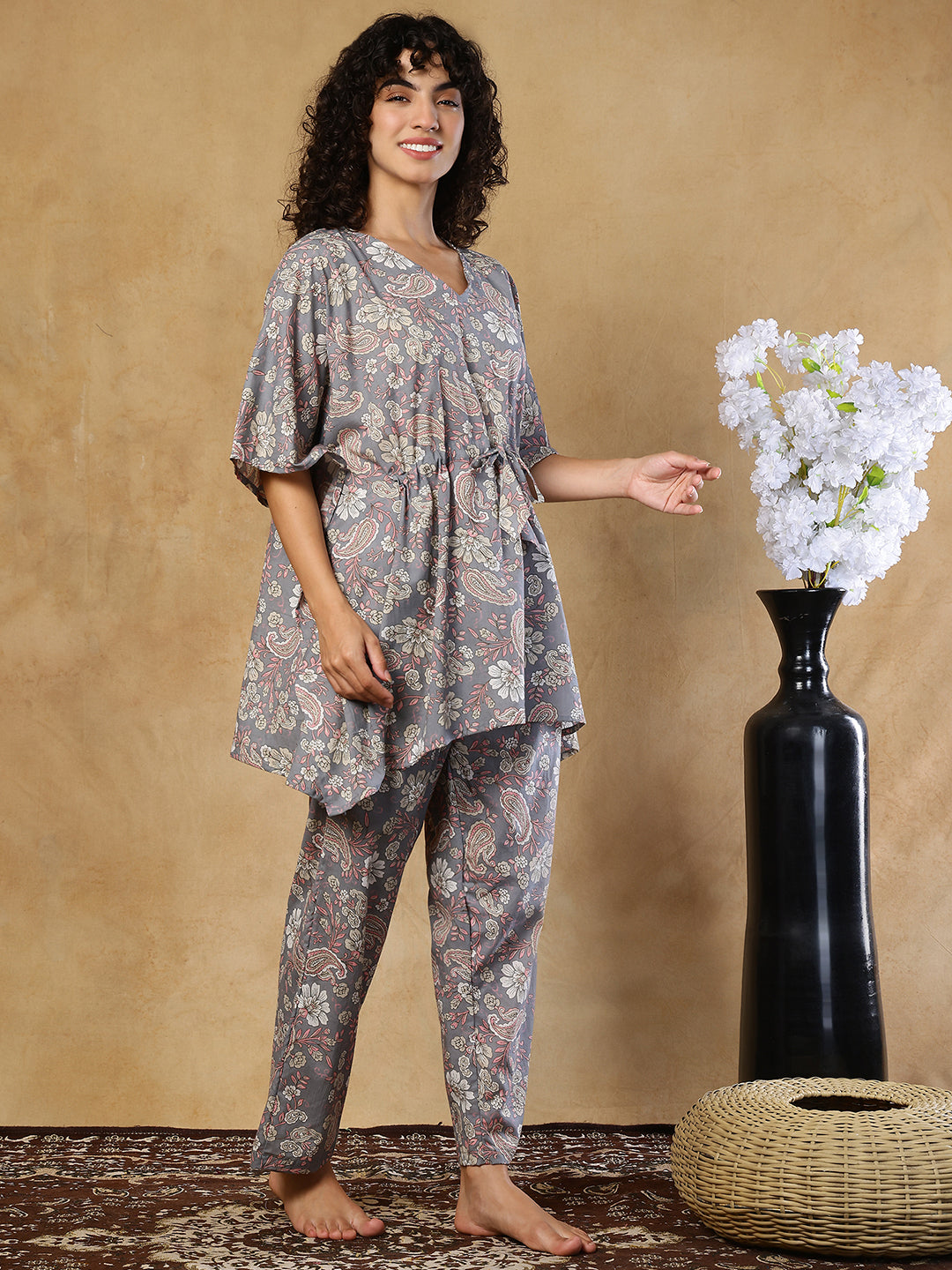 Haya Jaal Cotton Kaftan Set