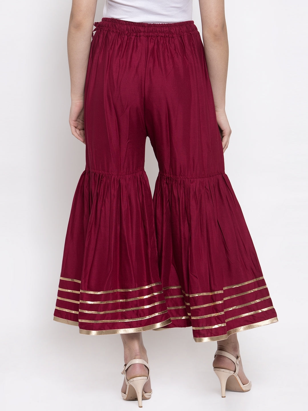 Maroon Rayon Sharara