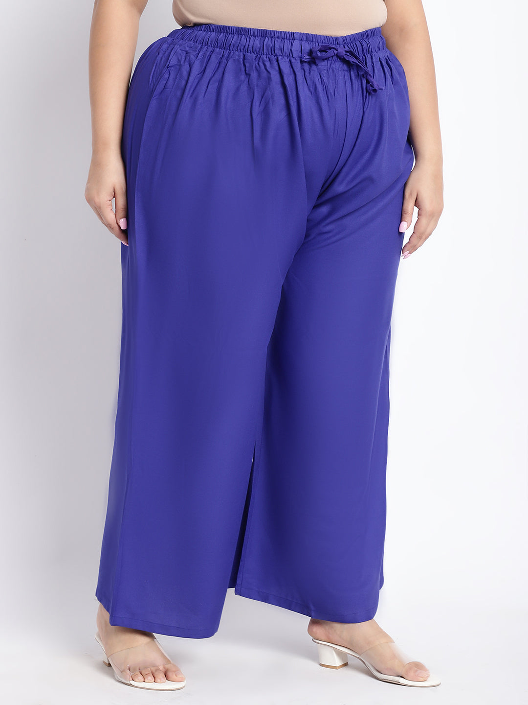 Royal Blue Rayon Plus Palazzo