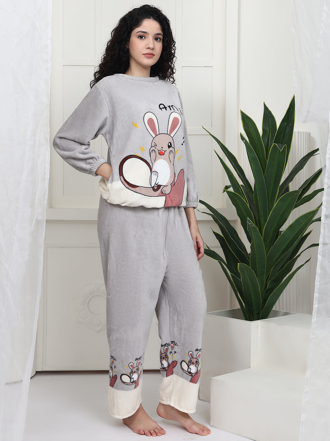 Grey Mouse Fur Winter Set