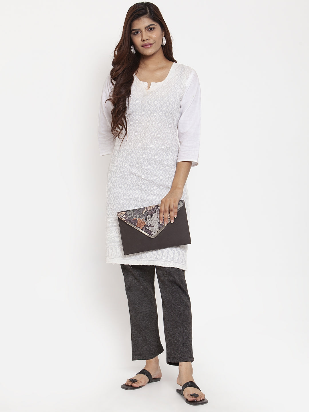 Dark Grey Woolen Pocket Pant