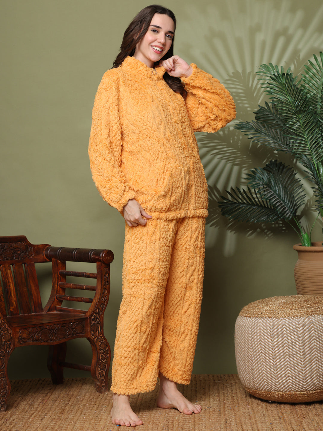 Papaya Paradise Fur Winter Set