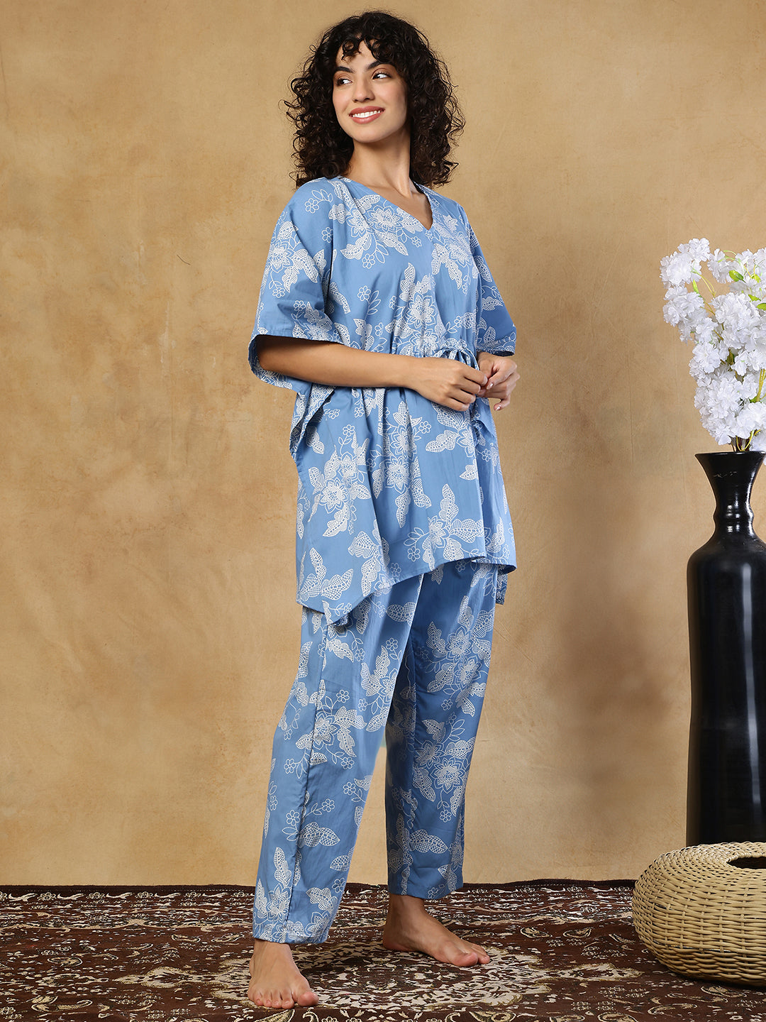 Nooran Boota Cotton Kaftan Set