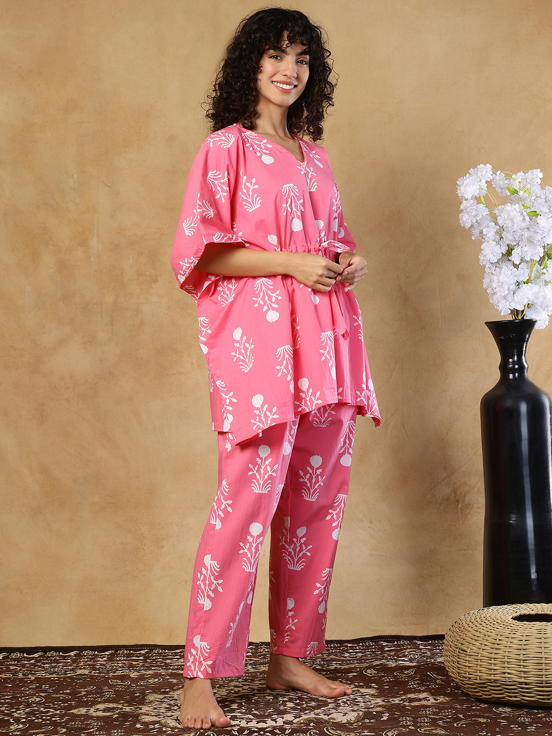 Magan Jaal Cotton Kaftan Set