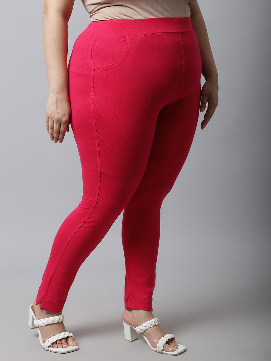 Dark Pink Plus Pocket Pant