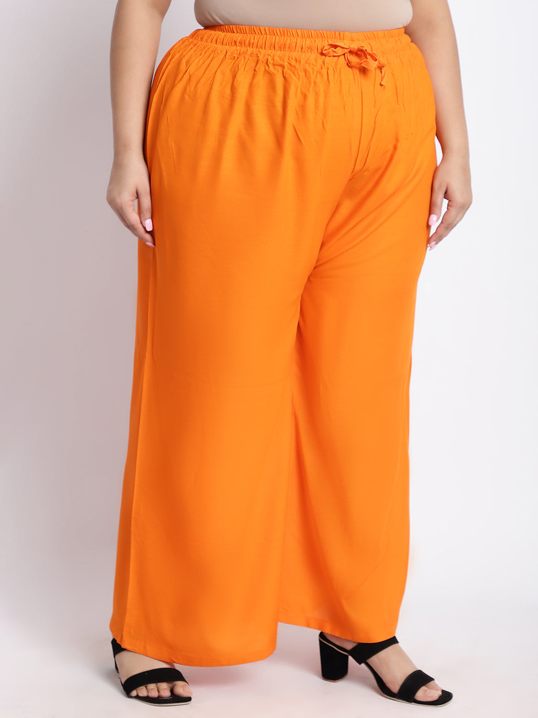 Orange Rayon Plus Palazzo