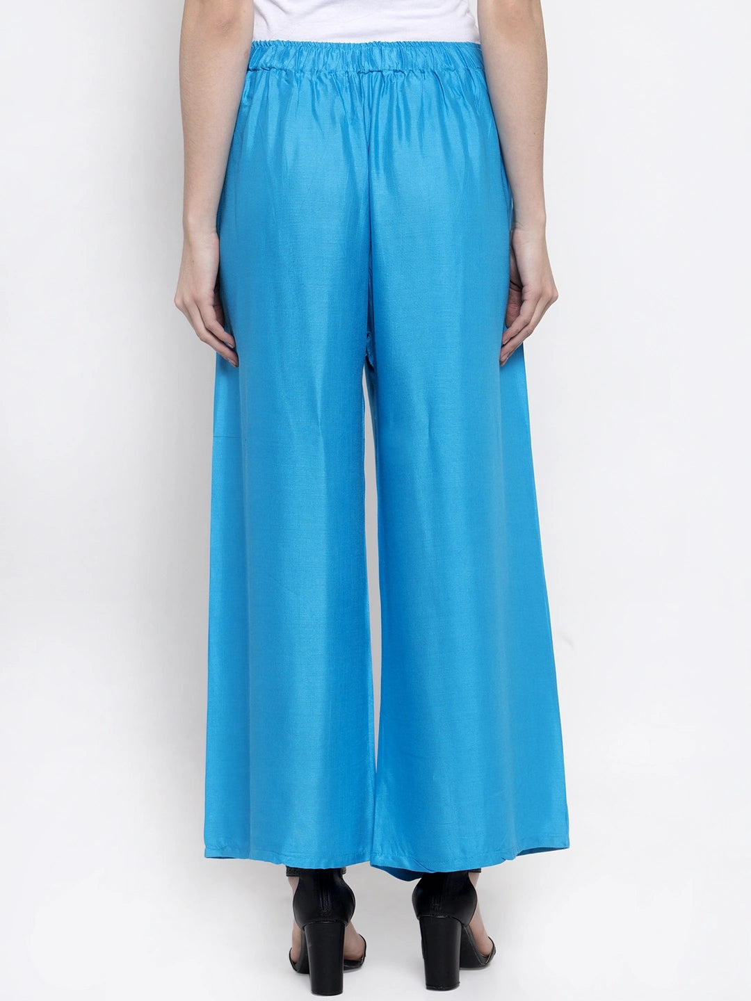 Firozi Solid Rayon Palazzo