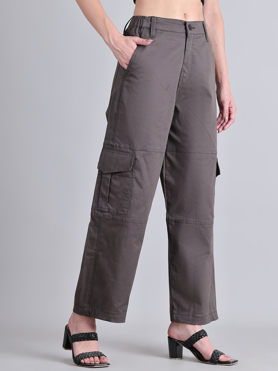 Dark Grey High-Rise Utility Cargo