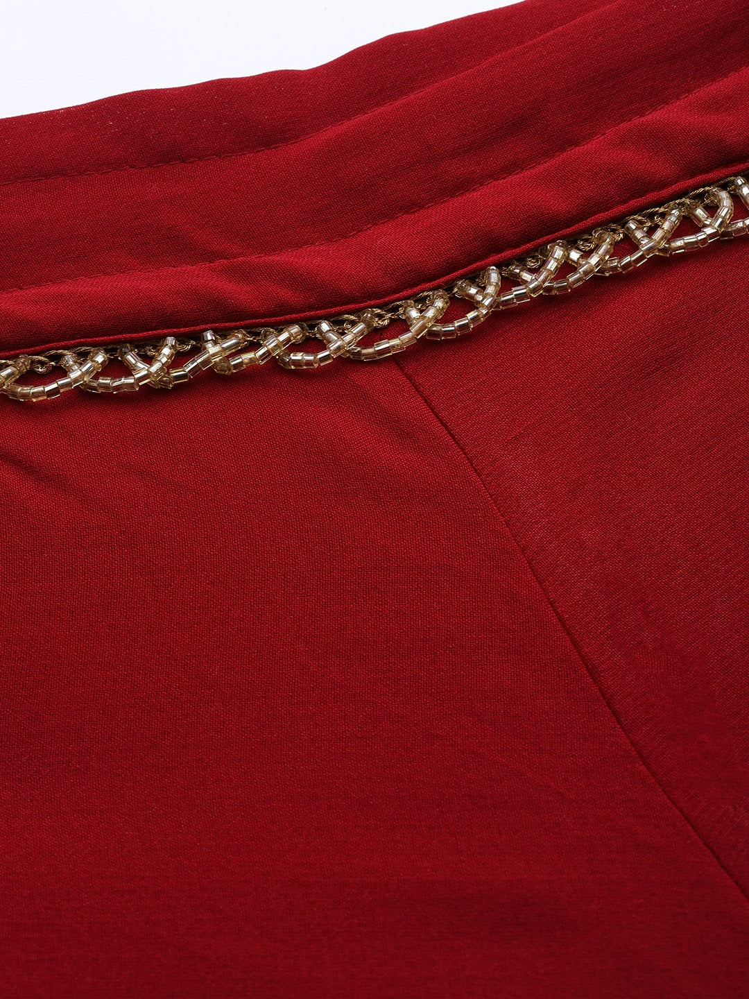Maroon georgette double flared palazzo