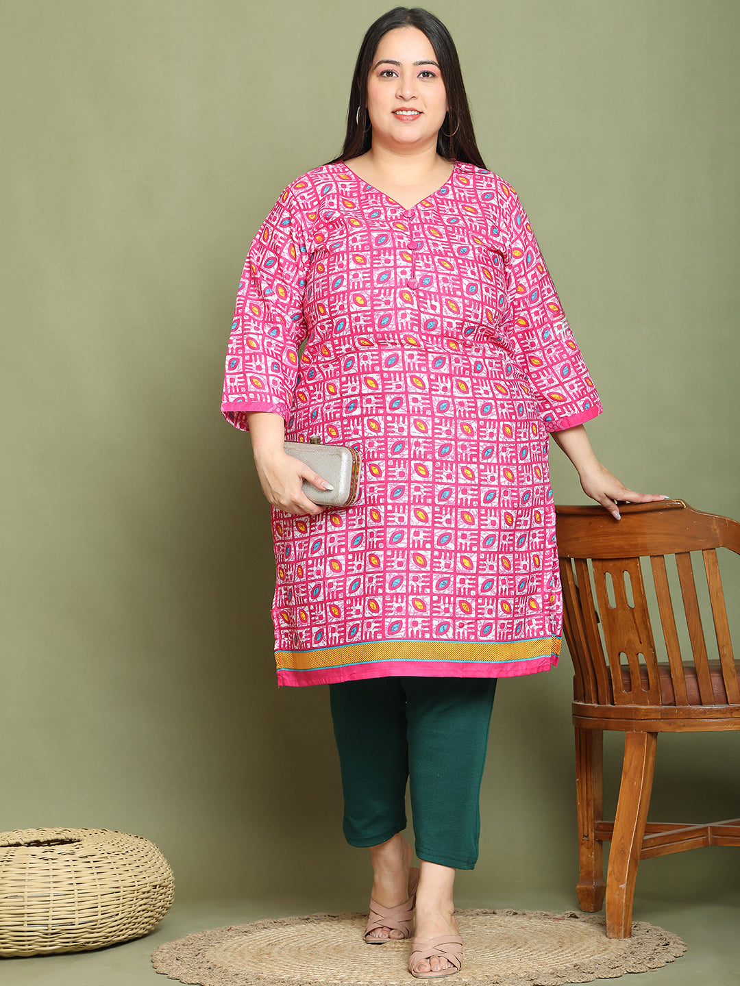 Bottle Green Woolen Plus Pocket Pant