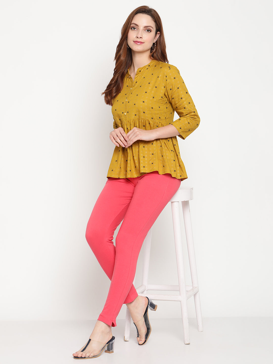 Coral Pink Pocket Pant