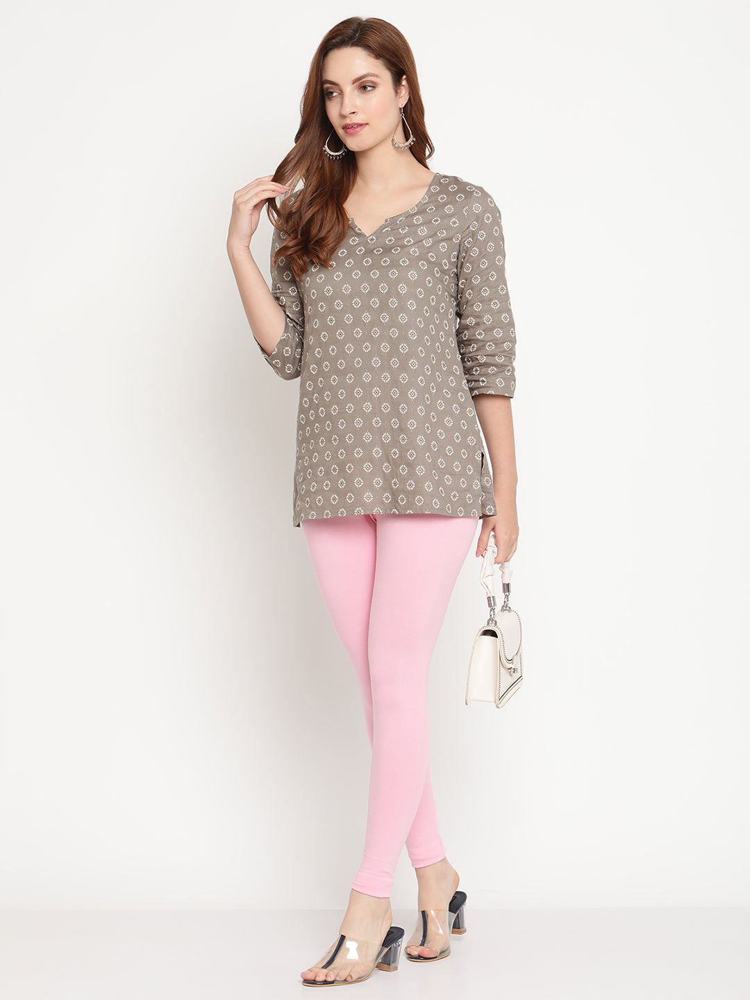 Light Pink Ankle Length Legging