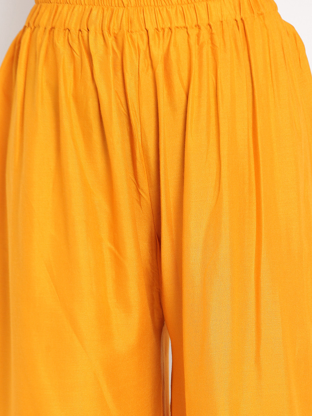 Mustard Solid Rayon Palazzo