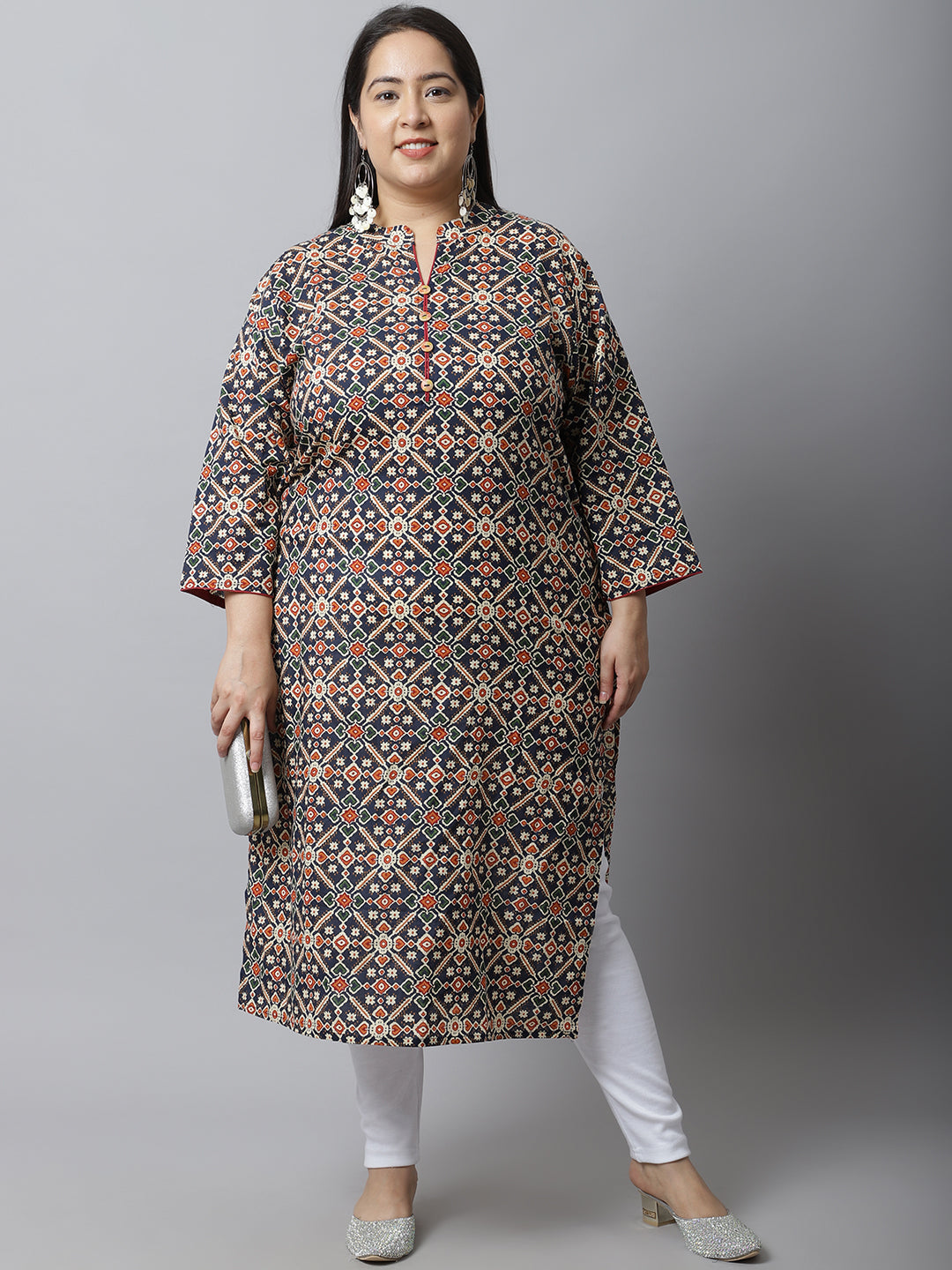 White Woolen Ankle-Length Plus Legging