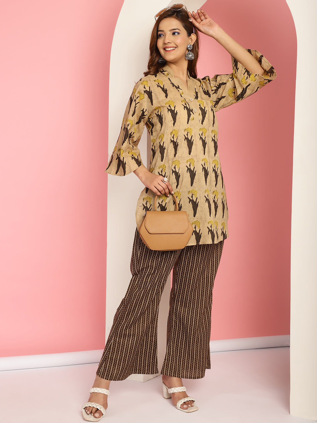 Beige Tulip Co-Ord Set