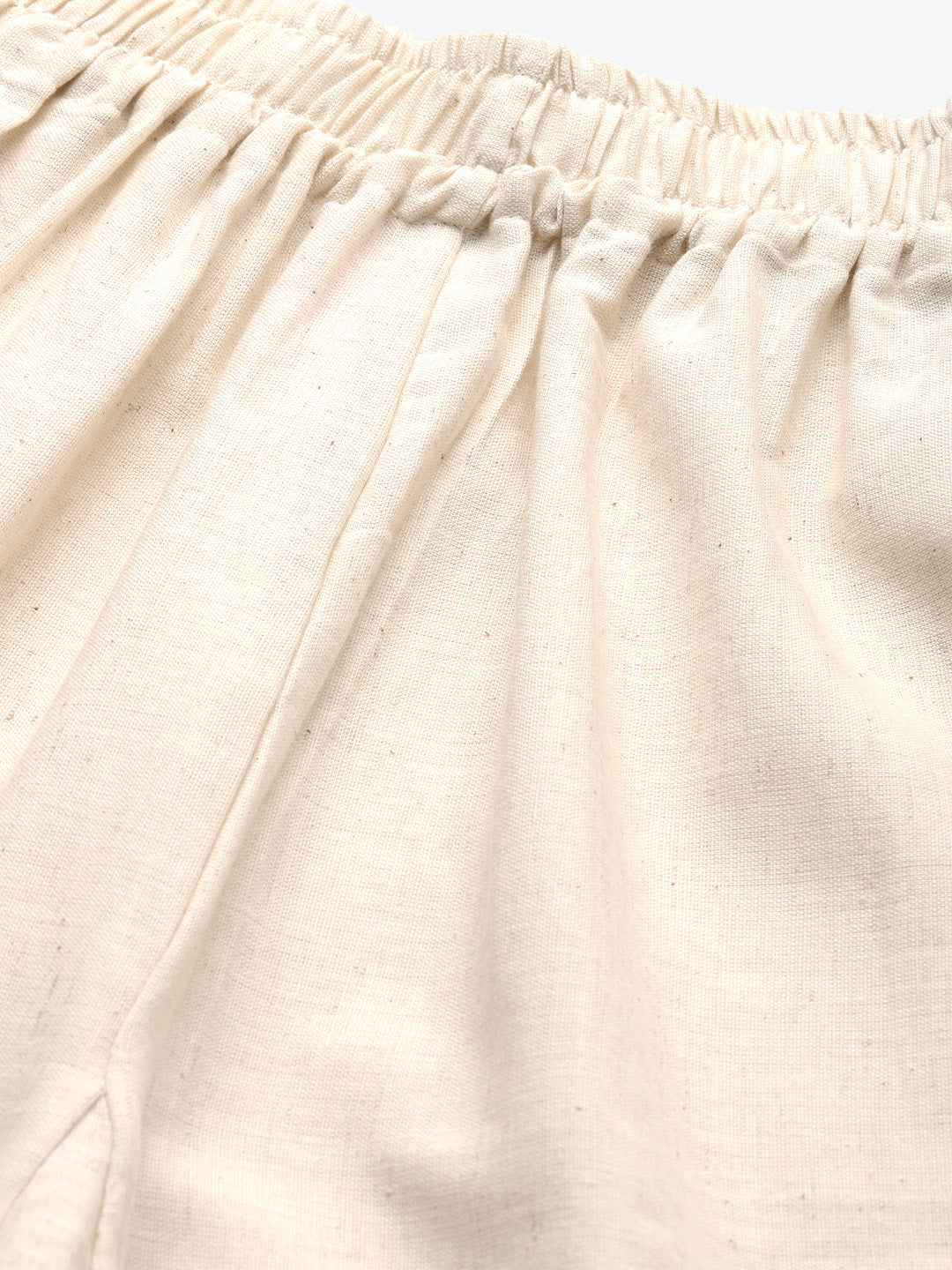 Cream Crotchet Lace Cotton Flax Palazzo