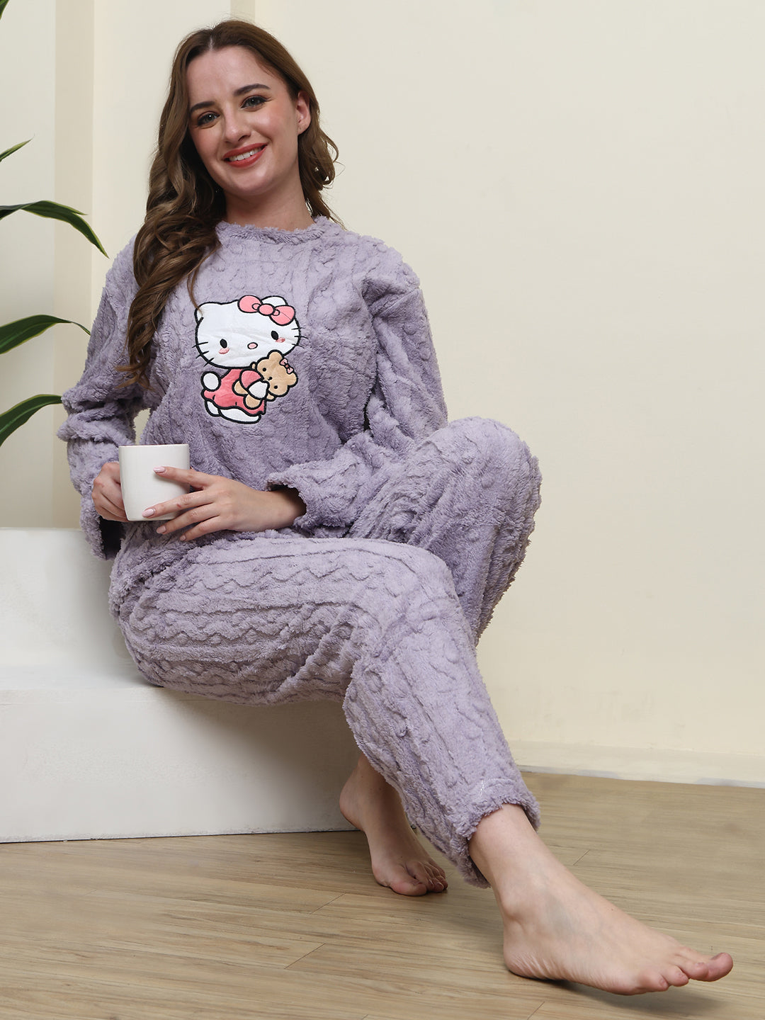 Lavender Kitty Fur Winter Set