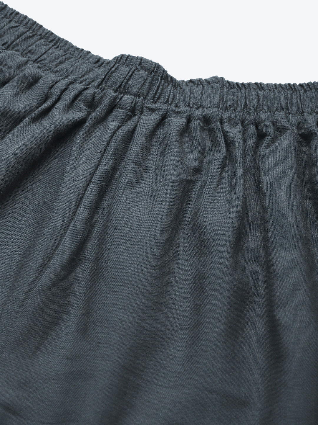 Grey Crotchet Lace Cotton Flax Palazzo