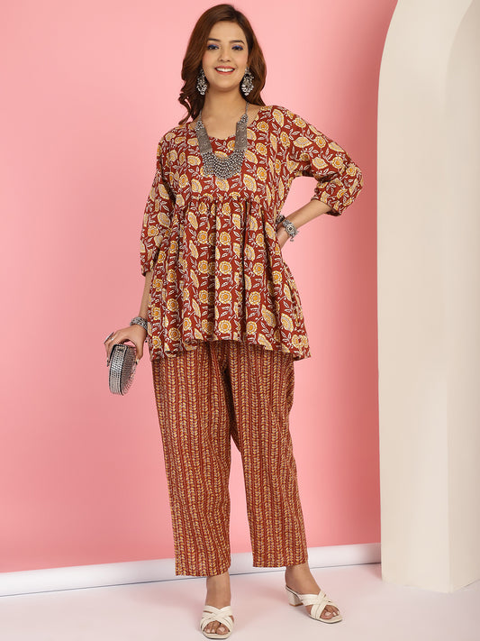 Red Floral Co-Ord Set