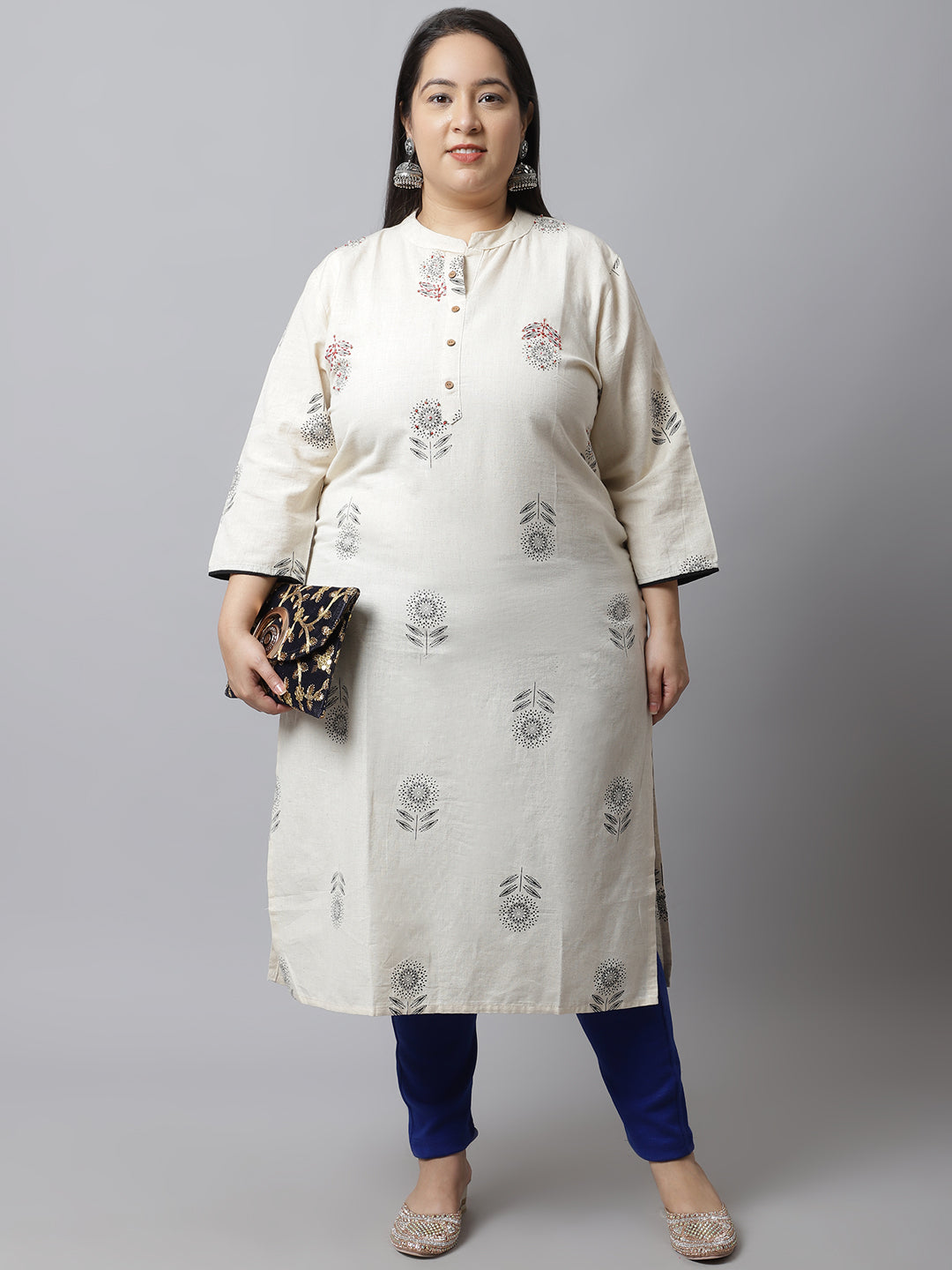 Royal Blue Woolen Plus Pocket Pant