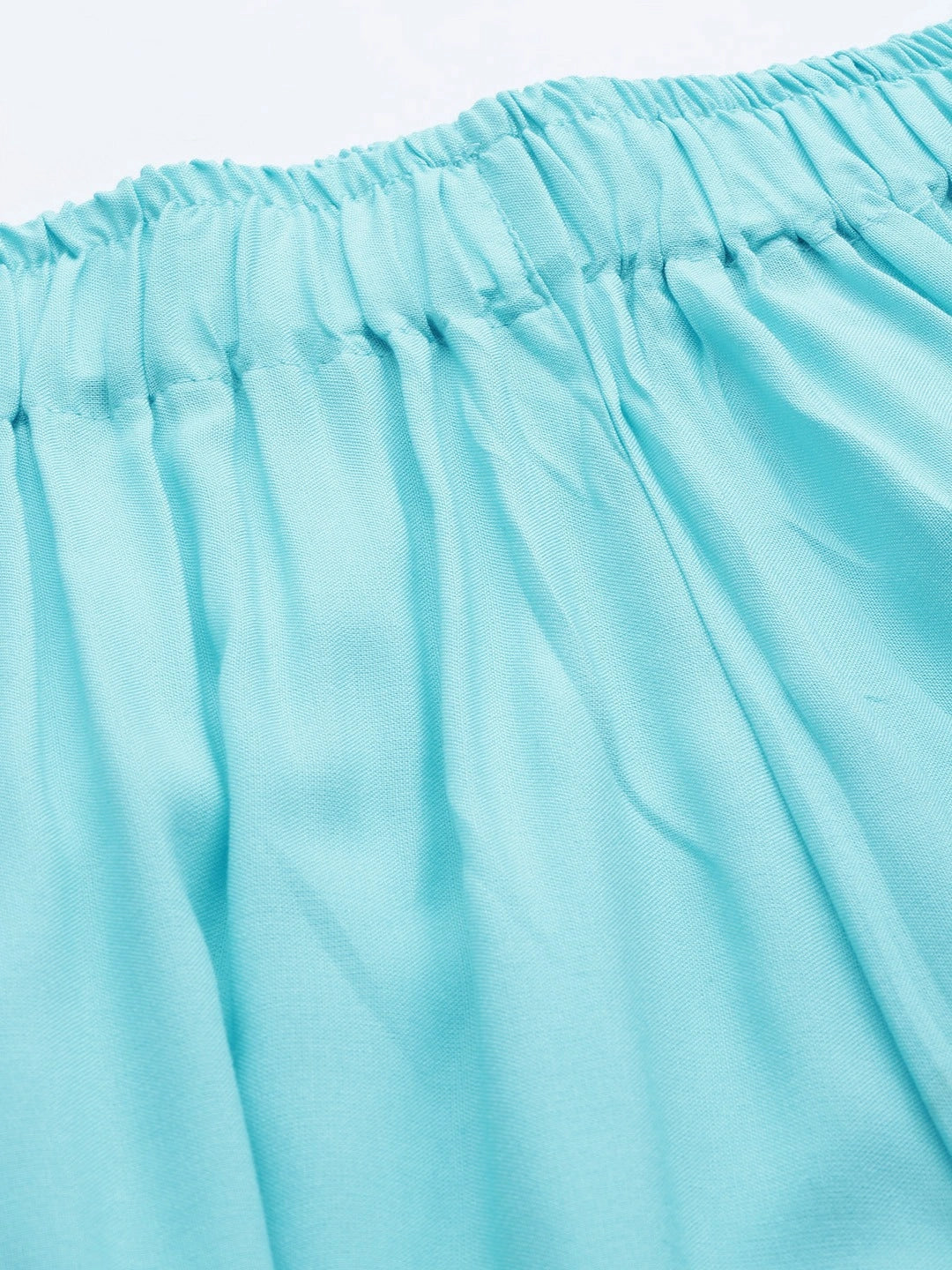 Sky Blue Solid Rayon Palazzo