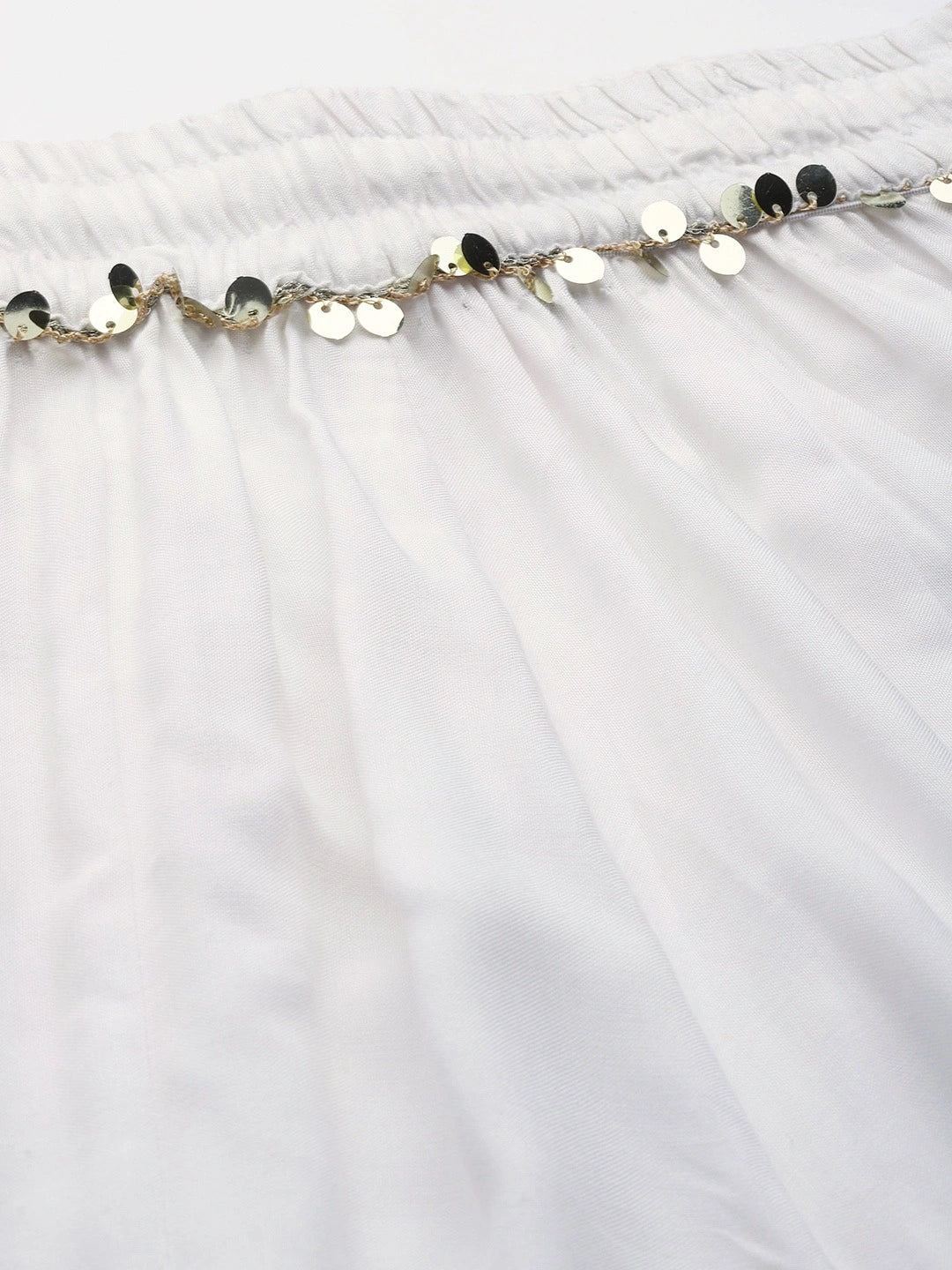 Off White rayon double flared palazzo