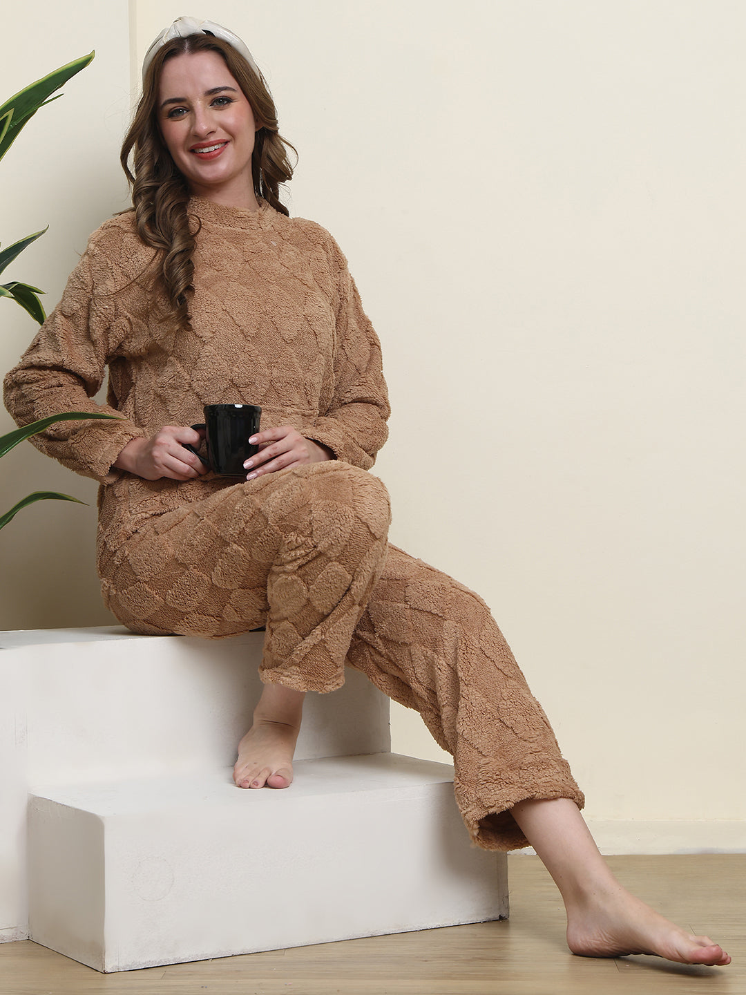 Brown Diamond Fur Winter Set