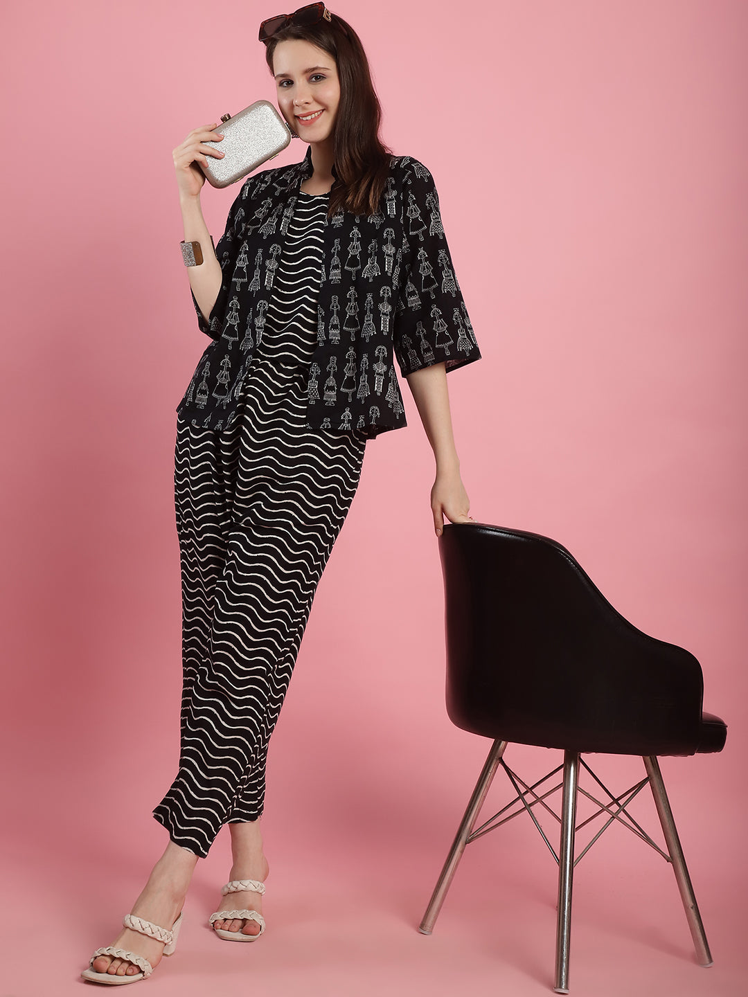 Black Warli Co-Ord Set