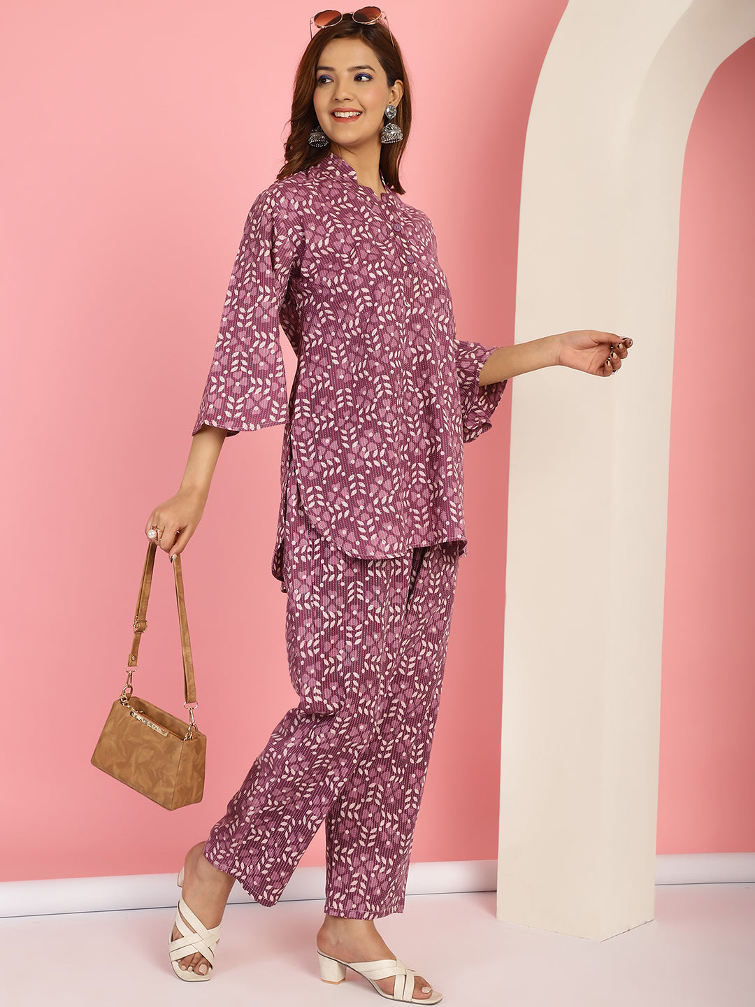 Purple Katha Co-Ord Set