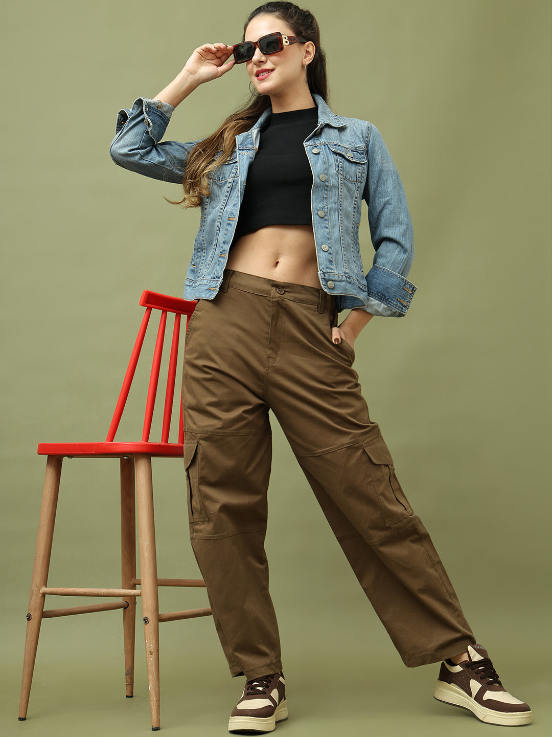 Brown High-Rise Utility Cargo