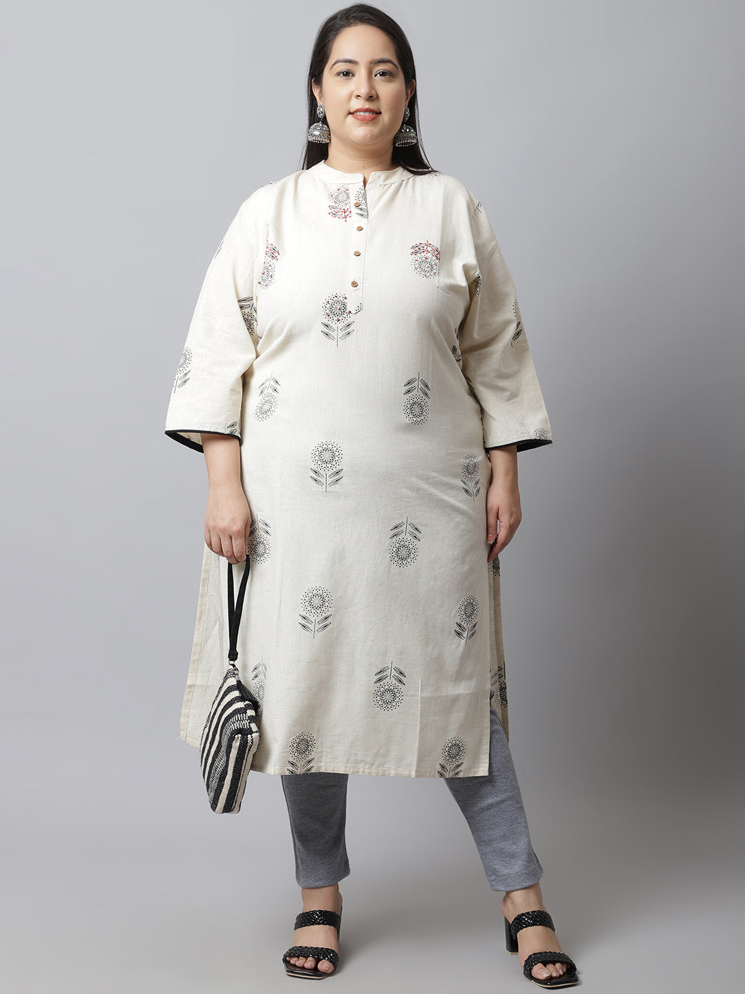 Light Grey Woolen Plus Pocket Pant