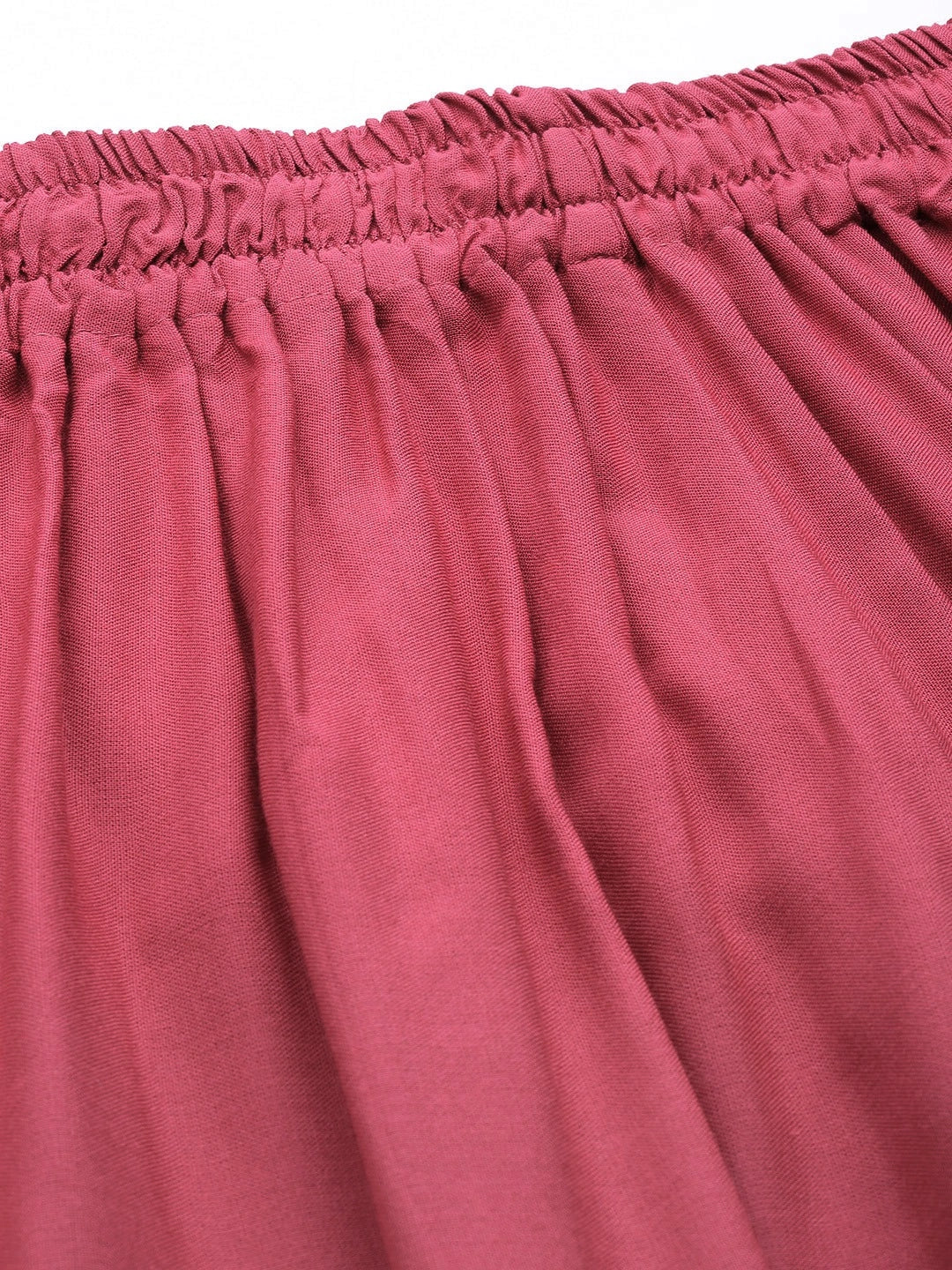Punch Pink Solid Rayon Palazzo